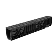 Лоток Ecoteck MEDIUM 100.175 h195 с решеткой пластиковой кл. С250 (черный)