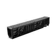 Лоток Ecoteck MEDIUM 100.175 h195 с решеткой пластиковой кл. С250 (металлик)