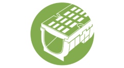 Водоотводные лотки с решетками. Серия Ecoteck HEAVY Е-600 100 в сборе